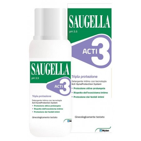 Meda Pharma Saugella Acti3 Detergente Intimo 250 Ml - Detergenti intimi - 942872209 - Saugella - € 9,90