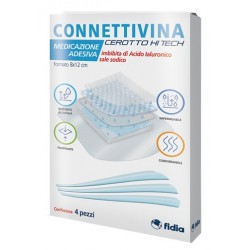 Connettivina Cerotto Medicato Hi-Tech 8 X 12 Cm 4 Pezzi - Medicazioni - 978869877 - Connettivina - € 14,00