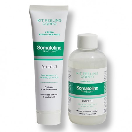 Somatoline SkinExpert Kit Peeling Corpo Siero Peeling + Crema Riequilibrante - Trattamenti esfolianti e scrub per il corpo - ...