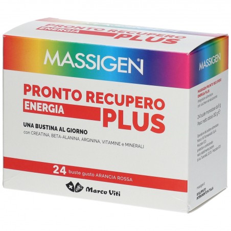 Massigen Pronto Recupero Plus Energia e Tonicità 24 Bustine Massigen - 1 Massigen Pronto Recupero Plus Energia e Tonicità 24 Bustine Massigen - 1