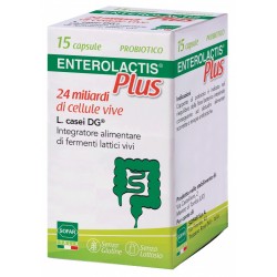 Enterolactis Plus Fermenti Lattici Vivi 15 Capsule - Integratori di fermenti lattici - 986130351 - Enterolactis - € 13,69