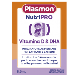 Plasmon NutriPRO Vitamina D e DHA Crescita Ossea Bambini Gocce - Integratori neonati e bambini - 988141305 - Plasmon - € 15,99