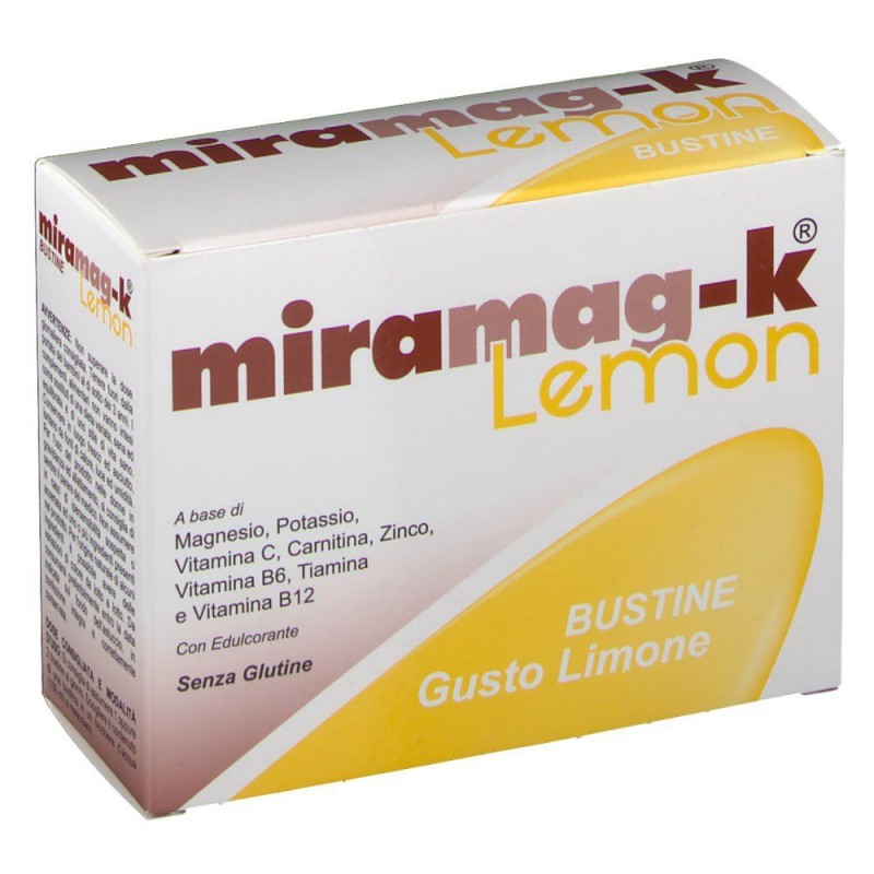 Miramag K Magnesio Potassio e Vitamine 20 Bustine Limone Miramag-K - 2