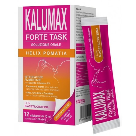 Polifarma Benessere Kalumax Forte Task 12 Stickpack - Integratori per apparato respiratorio - 988065809 - Polifarma Benessere...