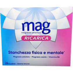 Mag Ricarica Stanchezza Fisica e Mentale 24 Bustine Limone - Integratori di magnesio - 940366216 - Mag - € 14,01