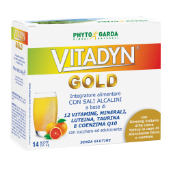 Vitadyn Gold Vitamine Minerali Luteina Taurina e Coenzima Q10 14 Bustine - Vitamine e sali minerali - 925900348 - Phyto Garda...