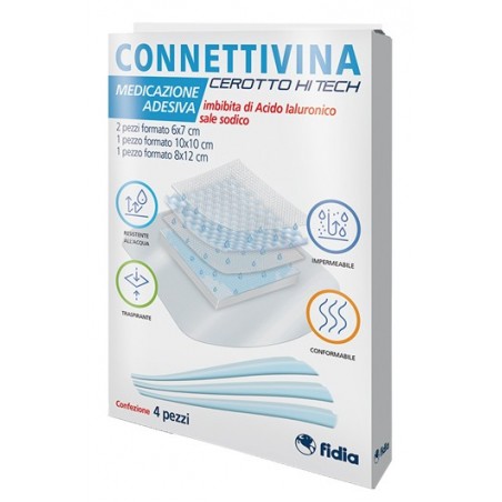 Connettivina Cerotto Hi Tech Misure Miste 4 Pezzi - Medicazioni - 978869889 - Connettivina - € 10,62