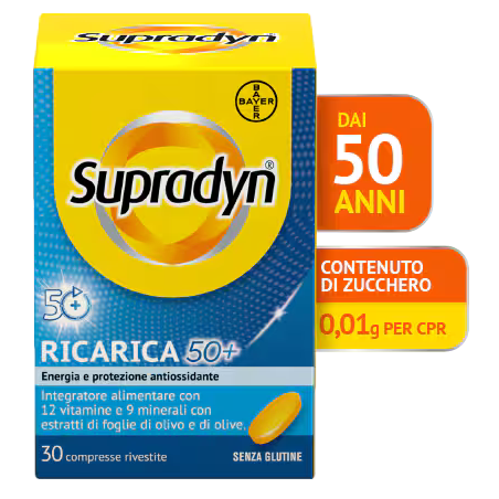 Supradyn Ricarica 50+ Integratore Di Vitamine 30 Compresse Supradyn - 2 Supradyn Ricarica 50+ Integratore Di Vitamine 30 Compresse Supradyn - 2