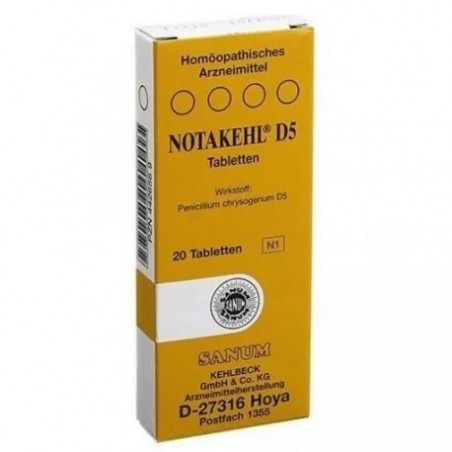 Notakehl D5 Omeopatico Antibatterico Infezioni Respiratorie 20 Compresse - 1 Notakehl D5 Omeopatico Antibatterico Infezioni Respiratorie 20 Compresse - 1