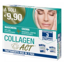 F&f Collagen Act Trattamento Viso 2 Fasi Maschera Anti Age Elasticizzante + Crema Idratante Lenitiva Elasticizzante - Rughe -...