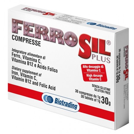 Biotrading Unipersonale Ferrosil Plus 30 Compresse - Integratori - 947194546 - Biotrading Unipersonale - € 13,74