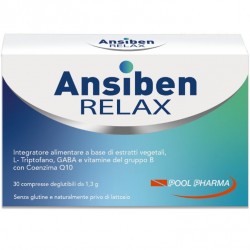 Ansiben Relax Gestione Ansia e Stress 30 Compresse - Integratori per umore, anti stress e sonno - 944280039 - Pool Pharma - €...