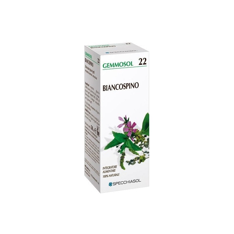 Specchiasol Gemmosol 22 Biancospino Rilassante 50 ml - Integratori per umore, anti stress e sonno - 909309003 - Specchiasol -...