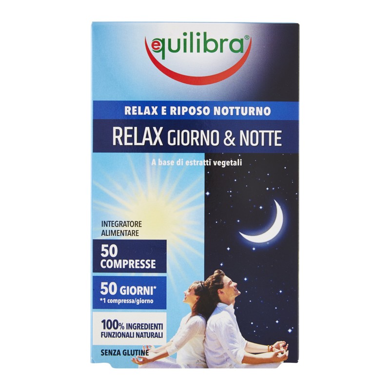 Equilibra Relax Giorno & Notte 50 Compresse - Integratori per umore, anti stress e sonno - 924587367 - Equilibra - € 6,36