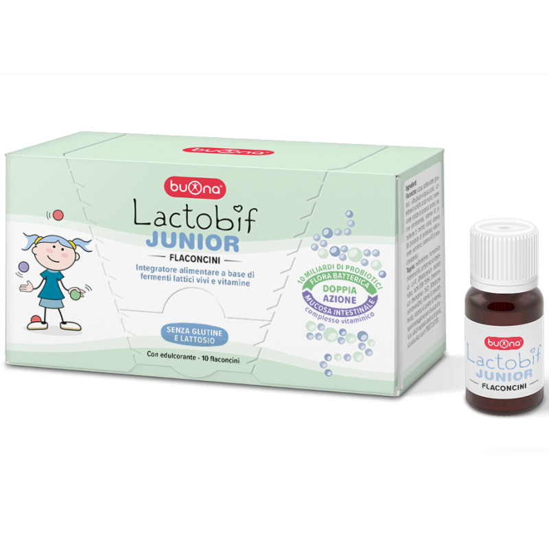 Buona Lactobif Junior Fermenti Lattici Bambini Vitamine 10 Flaconcini - Fermenti lattici per bambini - 987540453 - Buona - € ...