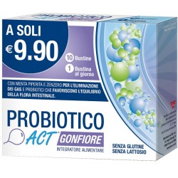 F&f Probiotico Act Gonfiore 10 Bustine - Integratori per regolarità intestinale e stitichezza - 987259660 - F&f - € 7,92