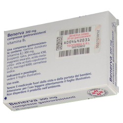 Benerva 300 mg Carenza della Vitamina B1 20 Compresse - Farmaci per carenza di micronutrienti - 050430014 - Farmed - € 8,58