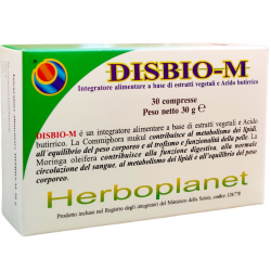 Herboplanet Disbio-M Integratore Bilancia Peso E Metabolismo Lipidi 30 Compresse - Integratori per apparato digerente - 97933...