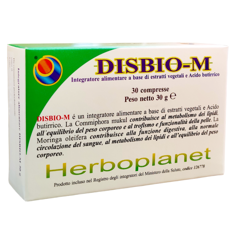 Herboplanet Disbio-M Integratore Bilancia Peso E Metabolismo Lipidi 30 Compresse - Integratori per apparato digerente - 97933...