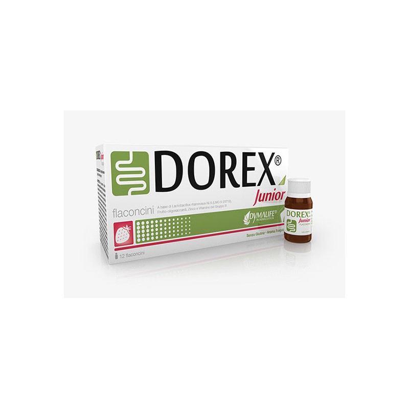 Dymalife Pharmaceutical Dorex 12 Flaconcini 10 Ml Junior - Integratori di fermenti lattici - 942125737 - Dymalife Pharmaceuti...