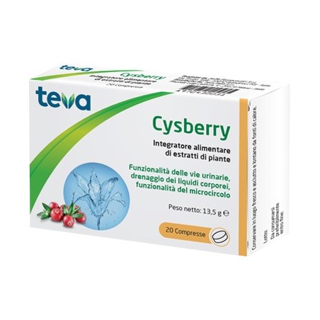 Teva Italia Cysberry Teva 20 Compresse - Integratori per cistite - 970430031 - Teva Italia - € 8,81