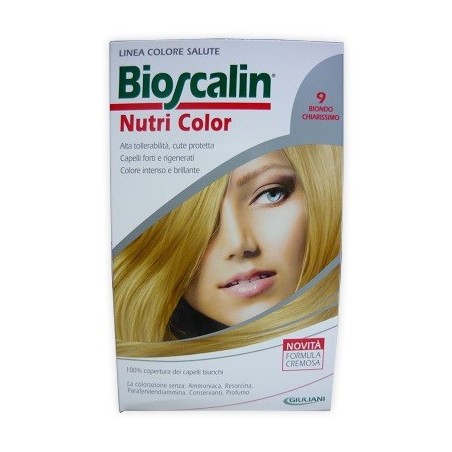 Bioscalin Nutri Color 9 Biondo Chiarissimo 124 Ml - Tinte e colorazioni per capelli - 971011186 - Bioscalin - € 13,60