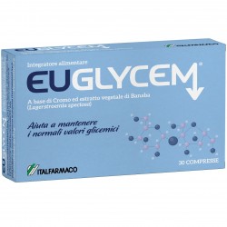 Euglycem Controllo Glicemico Con Cromo E Banaba 30 Compresse - Rimedi vari - 984502854 - Italfarmaco - € 18,60