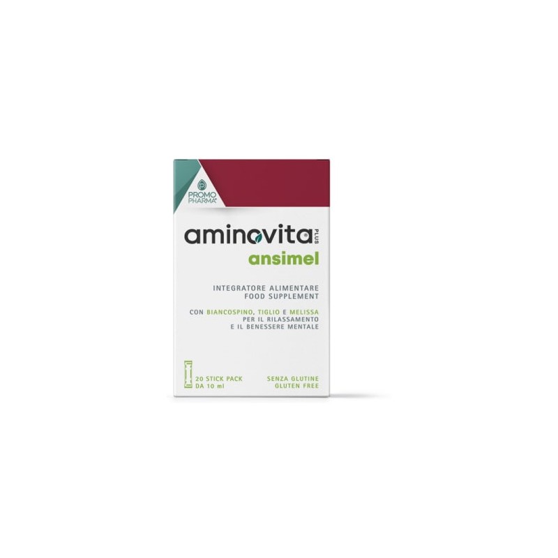 Promopharma Aminovita Plus Ansimel 20 Stick Pack - Integratori per umore, anti stress e sonno - 981979026 - Promopharma - € 1...