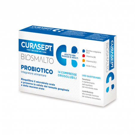 Curasept Biosmalto Probiotico 14 Compresse Curasept - 1 Curasept Biosmalto Probiotico 14 Compresse Curasept - 1