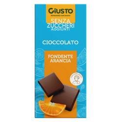 Farmafood Giusto Senza Zucchero Cioccolato Fondente Arancia 85 G - Sostitutivi pasto e sazianti - 985499779 - Farmafood - € 3,40