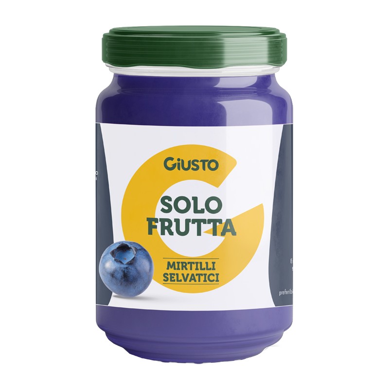 Farmafood Giusto Solo Frutta Confettura Mirtilli Selvatici 220 G - Sostitutivi pasto e sazianti - 988341537 - Farmafood - € 4,29