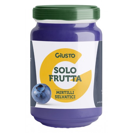 Farmafood Giusto Solo Frutta Confettura Mirtilli Selvatici 220 G - Sostitutivi pasto e sazianti - 988341537 - Farmafood - € 4,26
