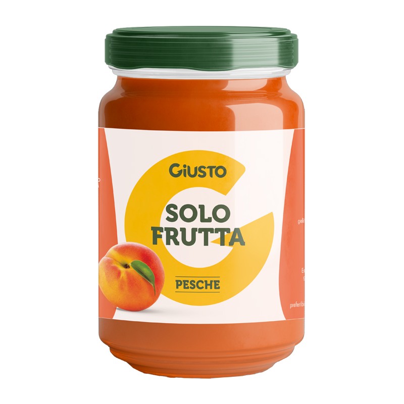 Farmafood Giusto Solo Frutta Confettura Pesche 220 G - Sostitutivi pasto e sazianti - 988341549 - Farmafood - € 4,29