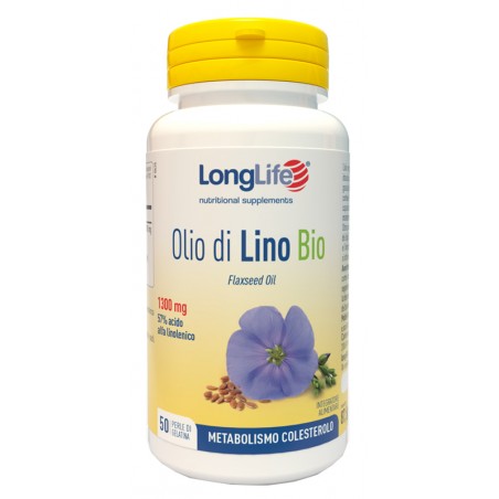 Longlife Olio Di Lino Bio 50 Perle - Integratori per dimagrire ed accelerare metabolismo - 938420775 - Longlife - € 13,56