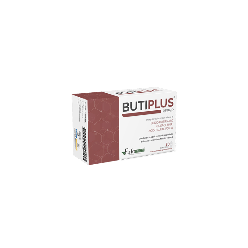 Erfo Butiplus Repair Benessere Gastrointestinale 30 Compresse - Integratori per regolarità intestinale e stitichezza - 988038...