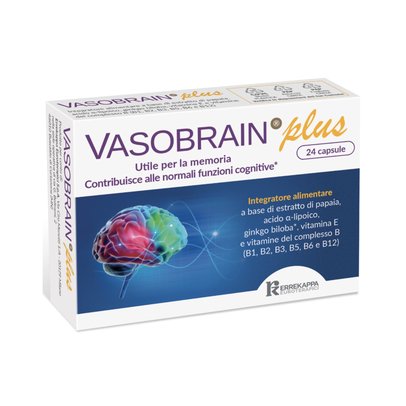 Vasobrain Plus Antiossidante Antinvecchiamento Cerebrale 24 Capsule - Integratori per umore, anti stress e sonno - 902553282 ...