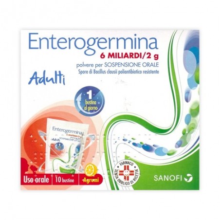 Enterogermina 6 Miliardi 2 G Polvere Per Sospensione Orale 10 Bustine Enterogermina - 1 Enterogermina 6 Miliardi 2 G Polvere Per Sospensione Orale 10 Bustine Enterogermina - 1