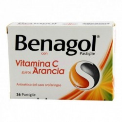 Benagol Vitamina C 36 Pastiglie Gusto Arancia - Farmaci per mal di gola - 016242152 - Benagol
