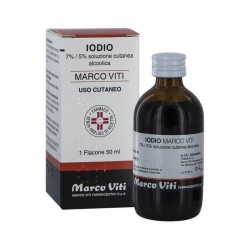Marco Viti Iodio 7%/5% Soluzione Cutanea Alcolica 50 Ml - Farmaci dermatologici - 030336034 - Marco Viti Farmaceutici