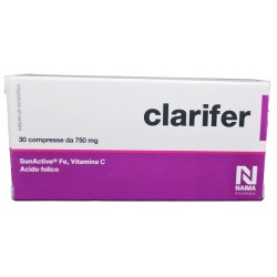 Clarifer Nutraceutico Con Vitamina C Ferro Acido Folico 30 Compresse - Integratori di ferro - 988257313 - Naima Pharma S - € ...