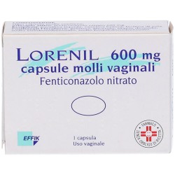 Lorenil 600 mg Trattamento Candidosi 1 Capsula Vaginale - Farmaci ginecologici - 028228171 - Effik Italia - € 8,50