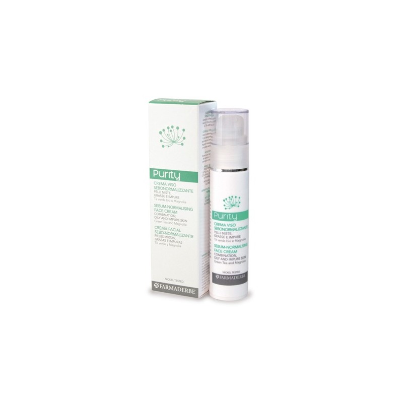 Farmaderbe Purity Crema Viso Sebonormalizzante 50 Ml - Trattamenti per pelle impura e a tendenza acneica - 926268121 - Farmad...