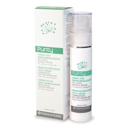 Farmaderbe Purity Crema Viso Sebonormalizzante 50 Ml - Trattamenti per pelle impura e a tendenza acneica - 926268121 - Farmad...