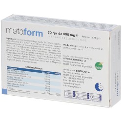 Metaform Controllo Peso e Metabolismo 30 Compresse - Integratori per dimagrire ed accelerare metabolismo - 939490936 - Biogro...