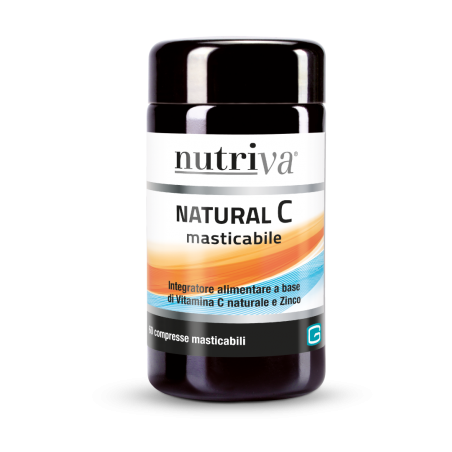 Nutriva Natural C Integratore Vegano 60 Compresse Masticabili - Vitamine e sali minerali - 922297508 - Nutriva - € 18,90