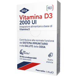 Ibsa Vitamina D3 2000 UI Difese Immunitarie Basse 30 Film Orodispersibili Ibsa - 2