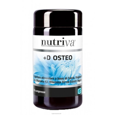 Nutriva D+ Osteo Vitamina D3 Per Mantenere Le Ossa Sane E Forti 50 Compresse - Integratori per dolori e infiammazioni - 93992...