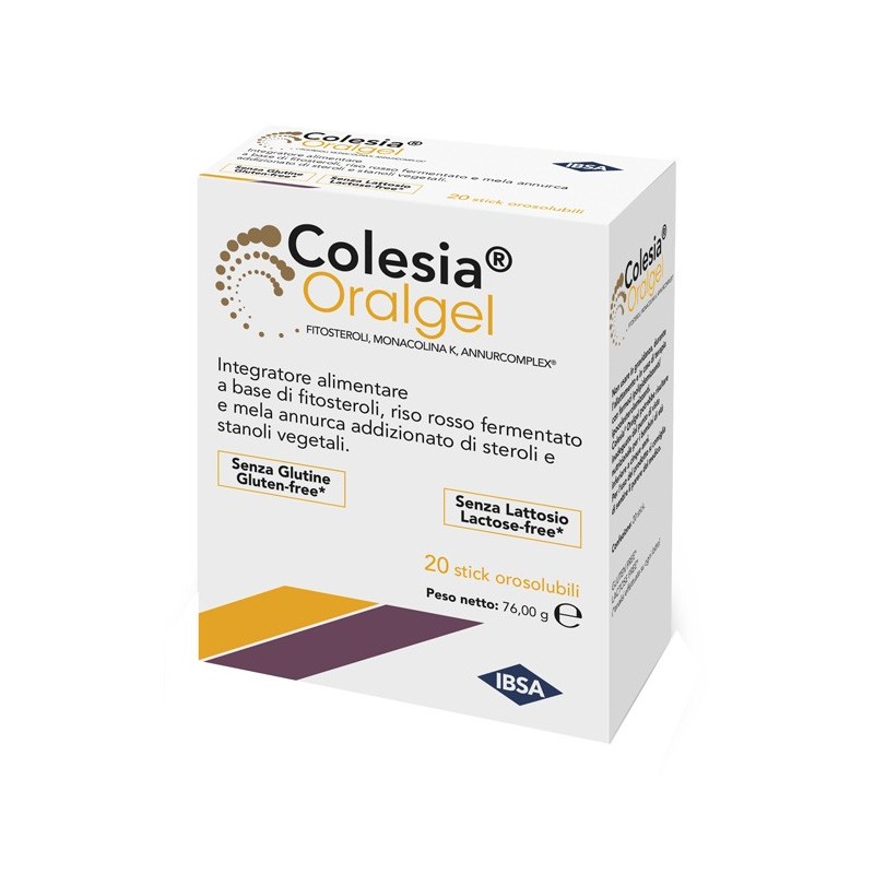 Ibsa Farmaceutici Italia Colesia Oralgel 20 Sticks - Integratori per il cuore e colesterolo - 941970941 - Ibsa Farmaceutici -...