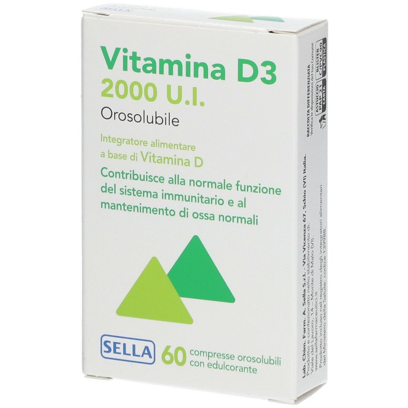 VITAMINA D3 2000UI OROSOLUBILE 60 COMPRESSE Sella - 1