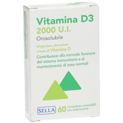 VITAMINA D3 2000UI OROSOLUBILE 60 COMPRESSE - Rimedi vari - 982460634 -  - € 10,78